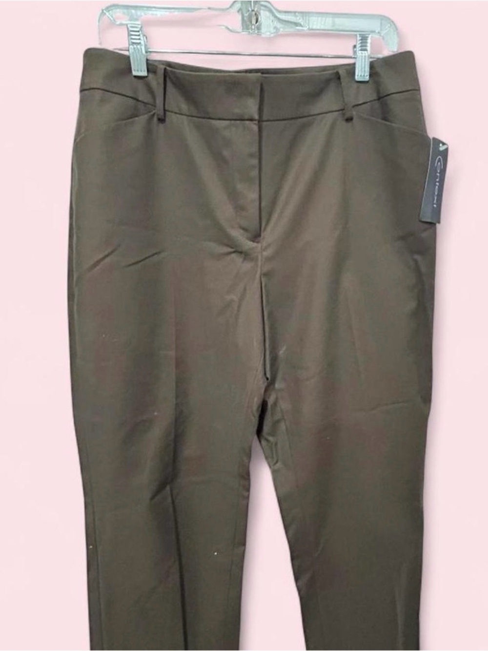 Context NWT Brown Stretch Dress Pants Size 12 Career Work Slacks